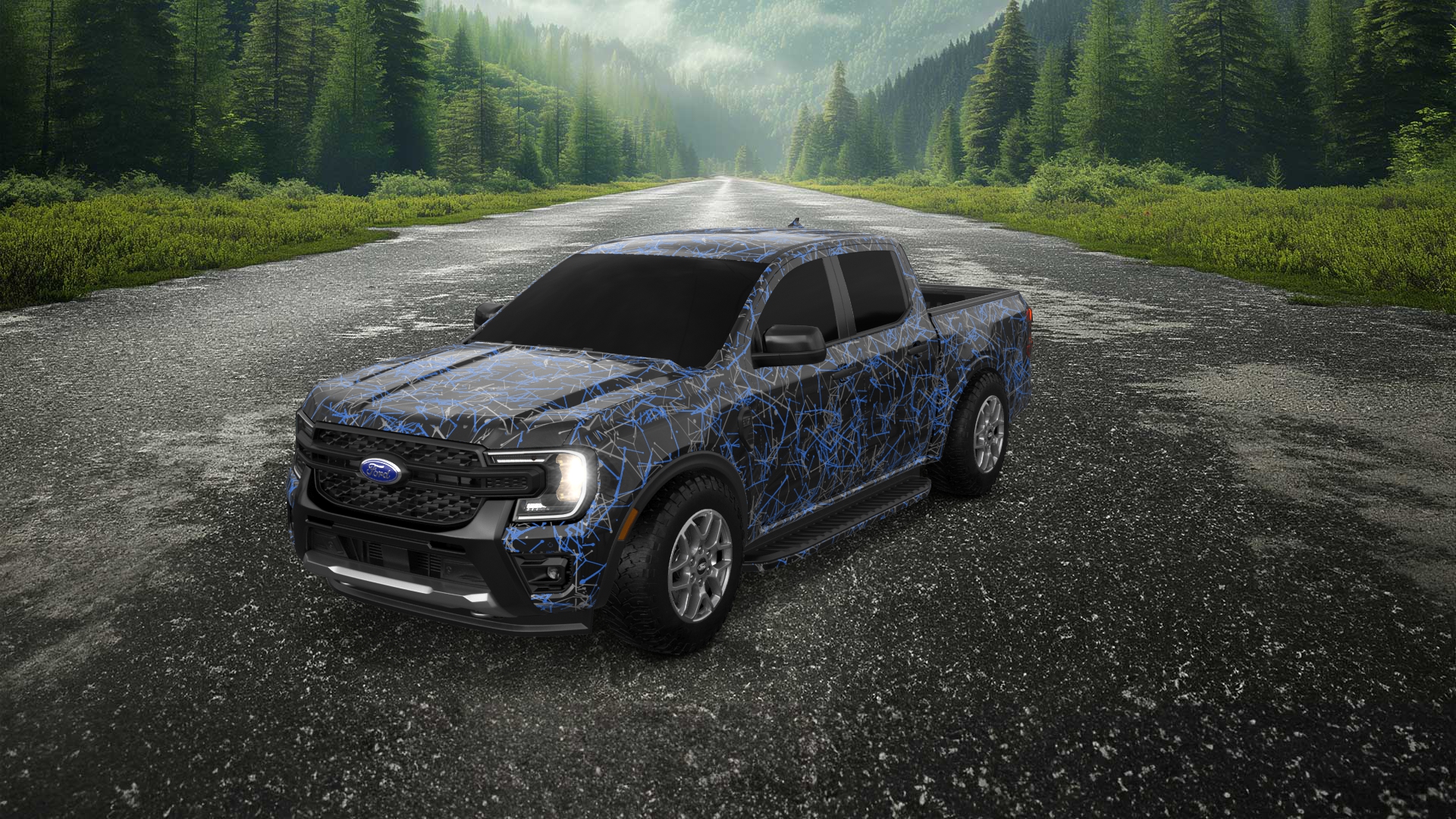 Ford Ranger 4 Door pickup truck 2022 tuning