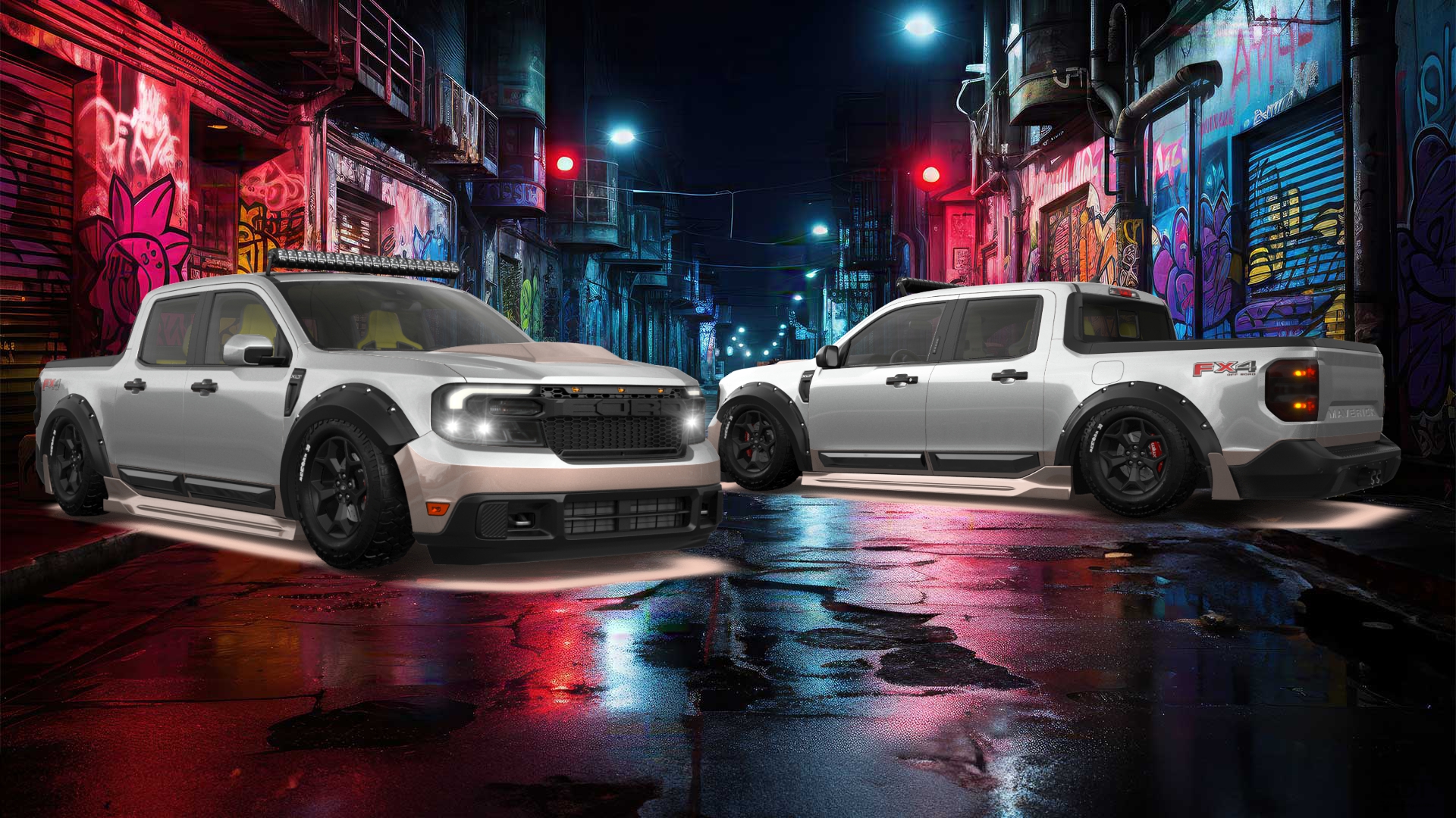 Ford Maverick 4 Door pickup truck 2022 tuning