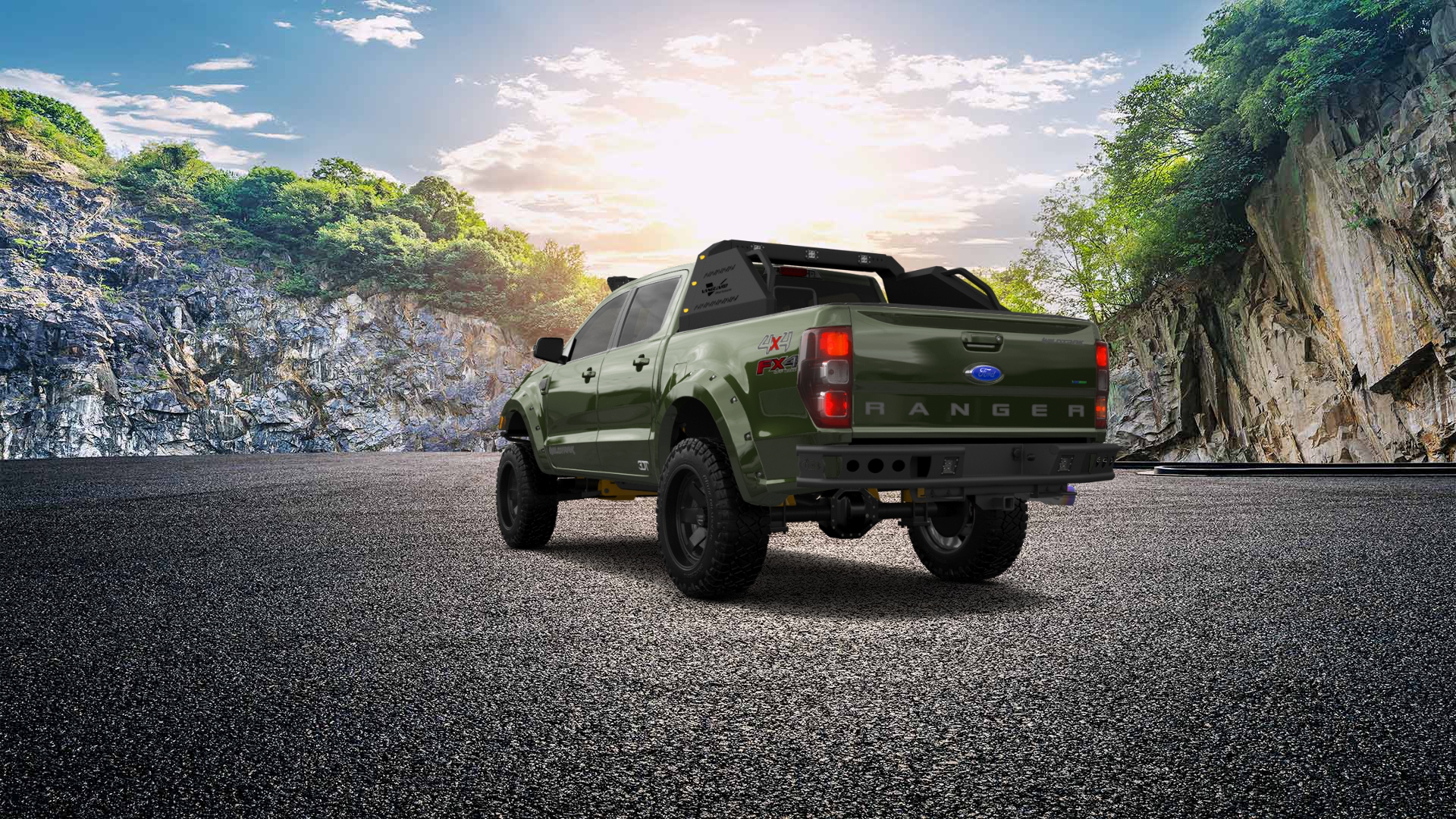 Ford Ranger 4 Door pickup truck 2019 tuning
