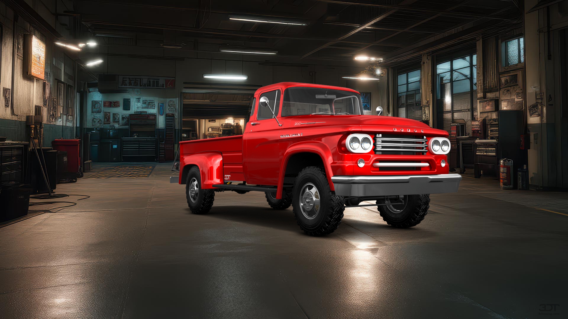 Dodge Power Wagon W300 2 Door pickup truck 1958 tuning