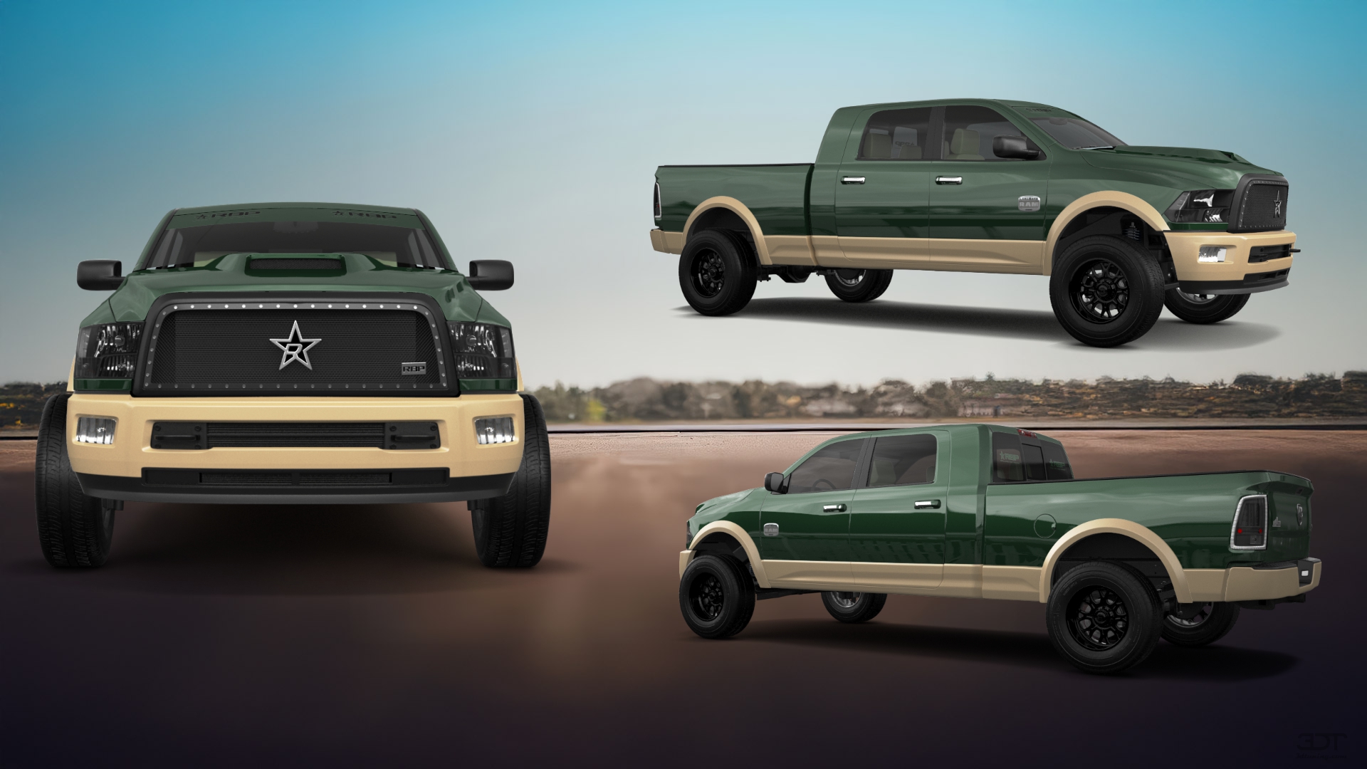 Dodge Ram 2500 Mega Cab 6.4 ft box 4 Door pickup truck 2010 tuning