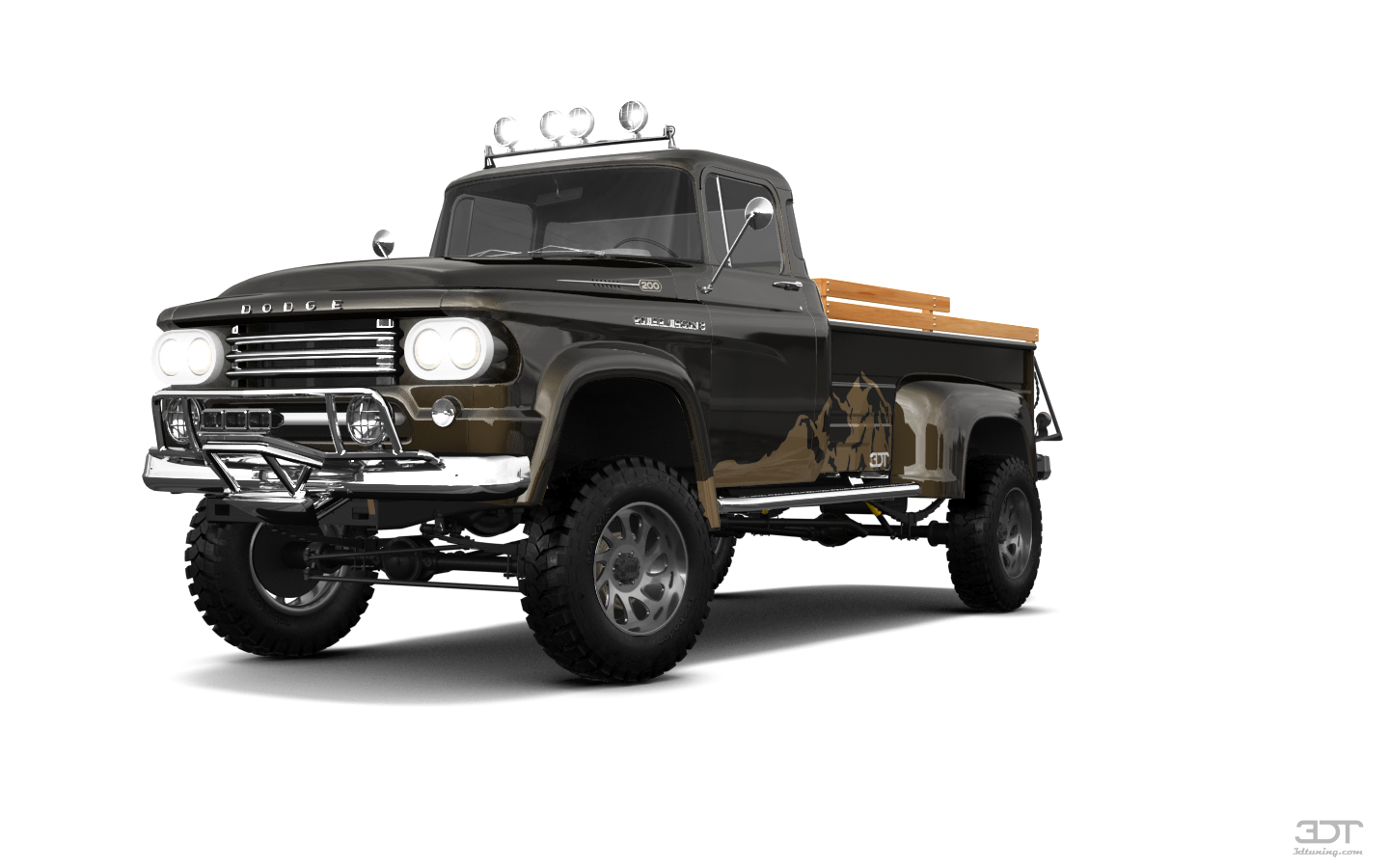 Tuning Dodge Power Wagon W300 2 Door pickup truck 1958