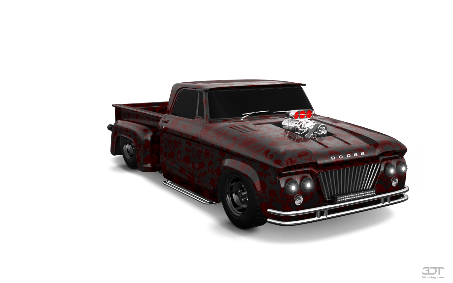 Dodge D-100 Stepside Bloody Skull Hot Rod Lowrider Custom (SCS)