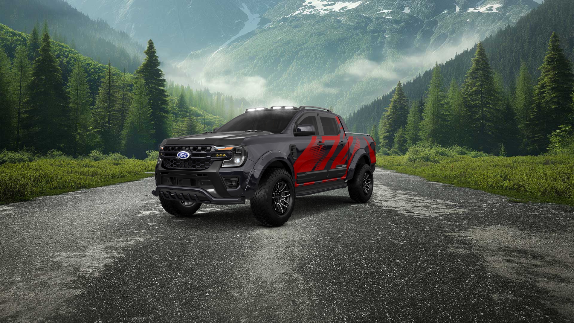 Ford Ranger 4 Door pickup truck 2022 tuning