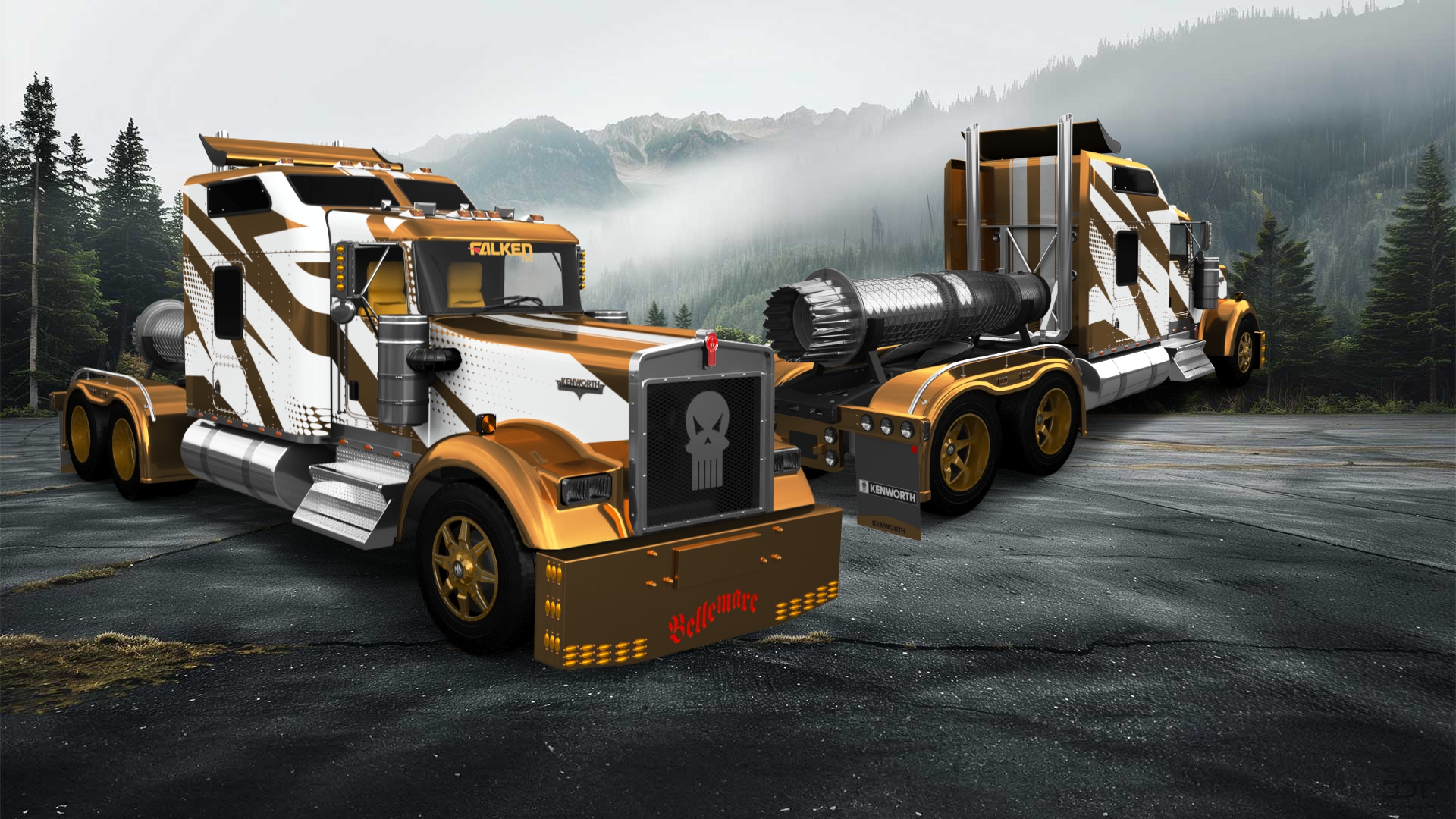 Kenworth W900 Sleeper Cab Truck 2015 tuning