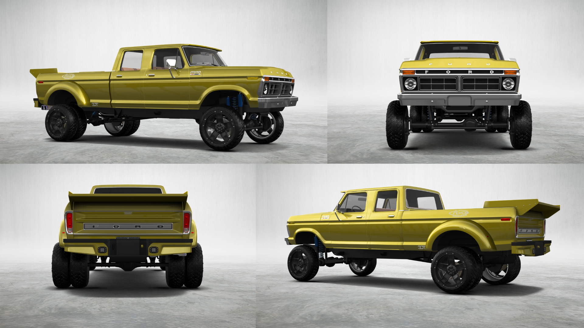 Ford F-350 Dually 4 Door pickup truck 1973 tuning