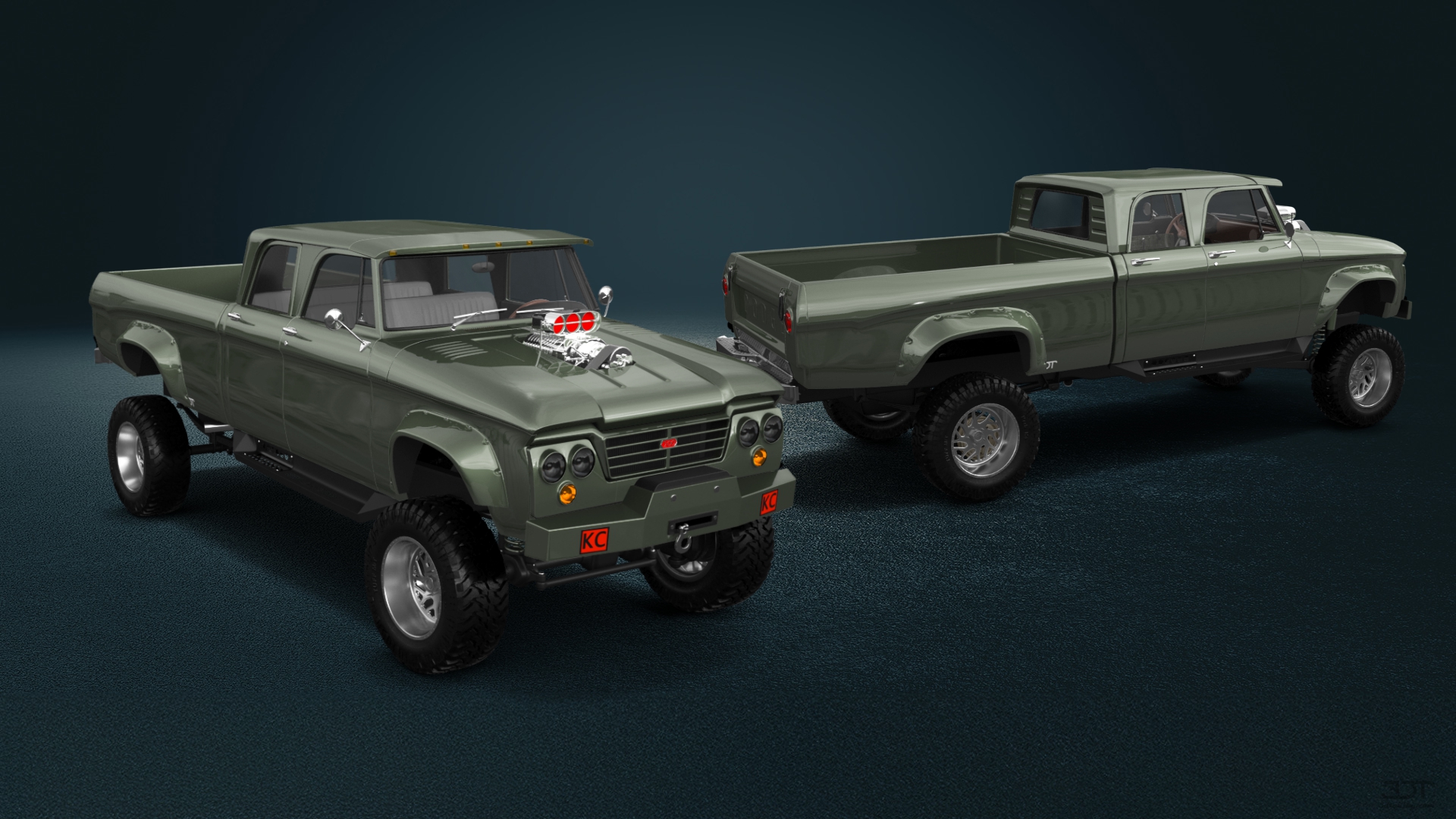 Dodge Power Wagon 4 Door pickup truck 1964 tuning