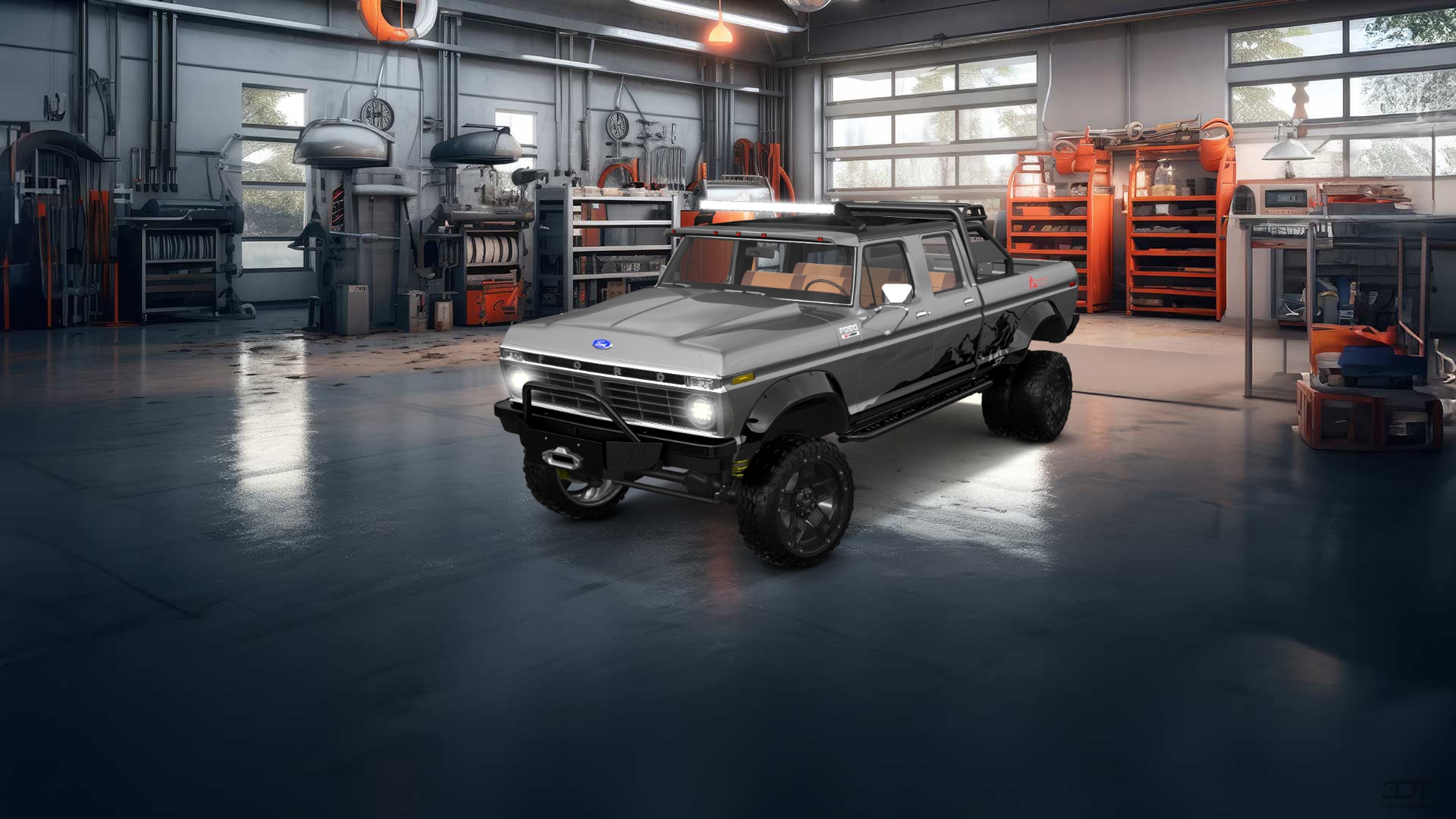 Ford F-350 Dually 4 Door pickup truck 1973 tuning