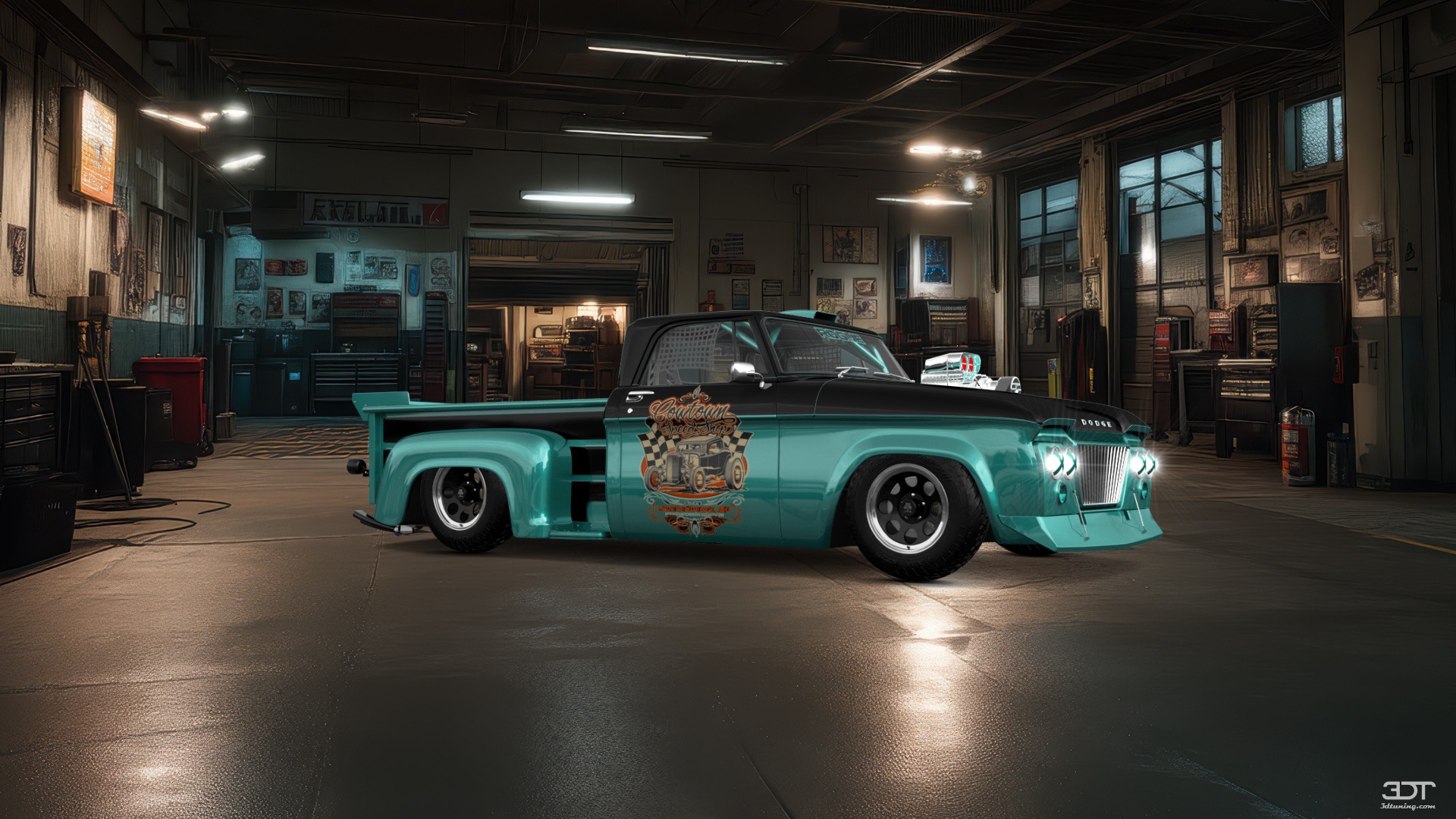 Dodge D-100 Stepside 2 Door pickup truck 1961 tuning