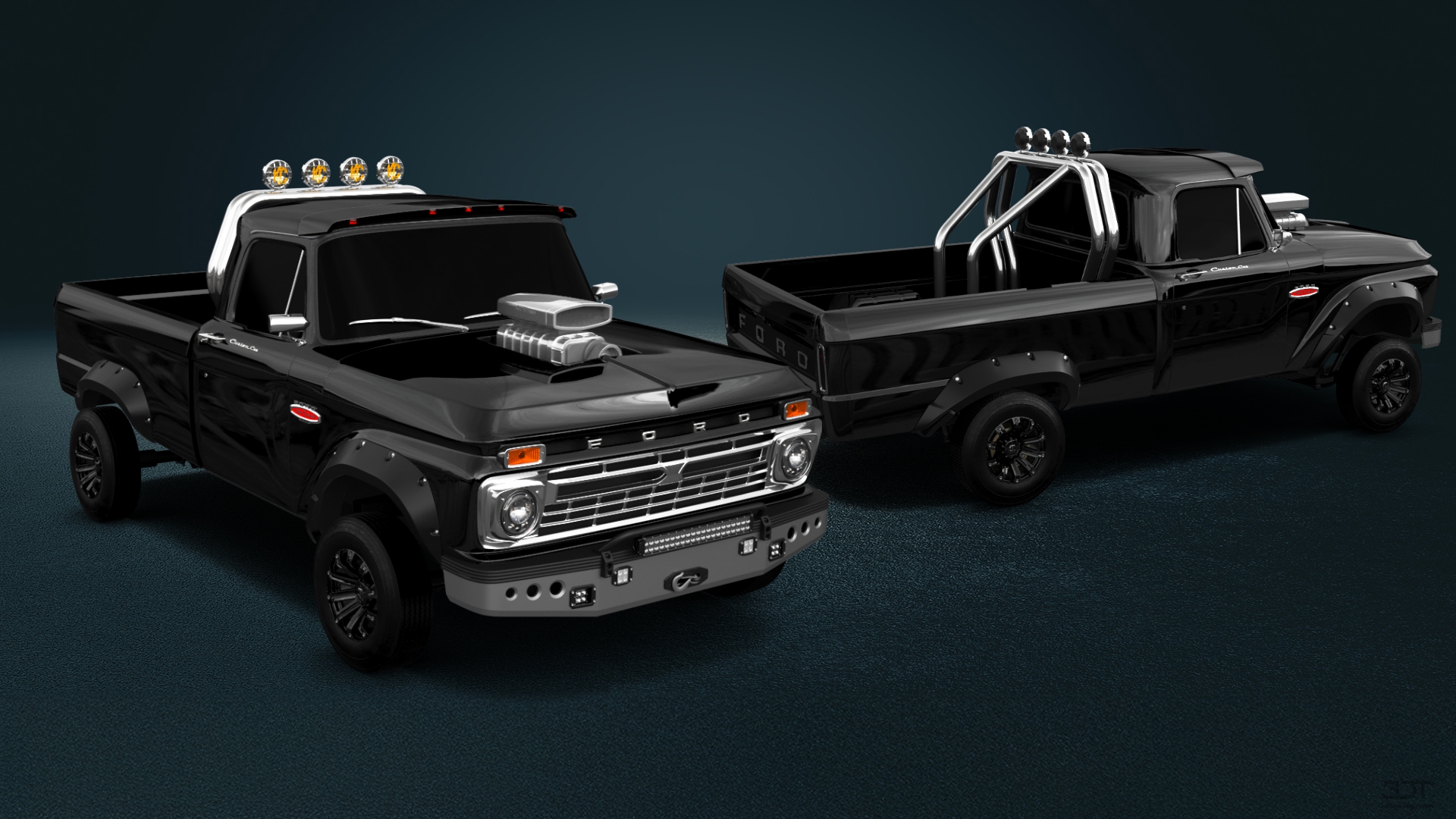Ford F-100 Custom Cab 2 Door pickup truck 1966 tuning