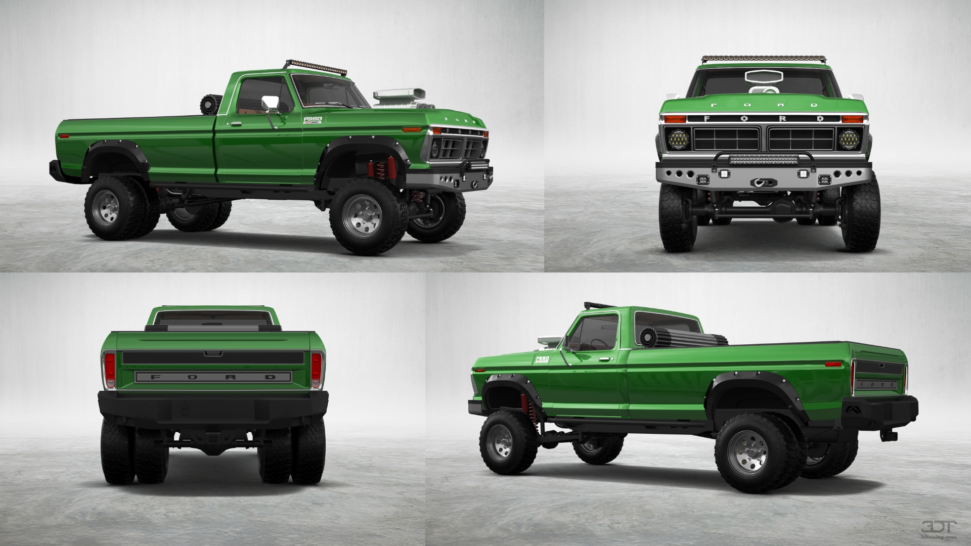 Ford F-350 Dually 2 Door pickup truck 1974 tuning