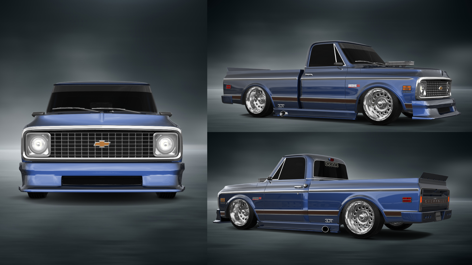 Tuning Chevrolet C-10 Cheyenne 2 Door pickup truck 1972
