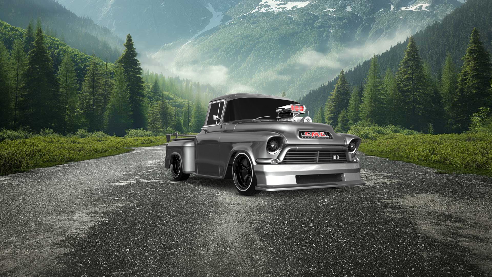 GMC 100 Stepside 2 Door pickup truck 1957 tuning