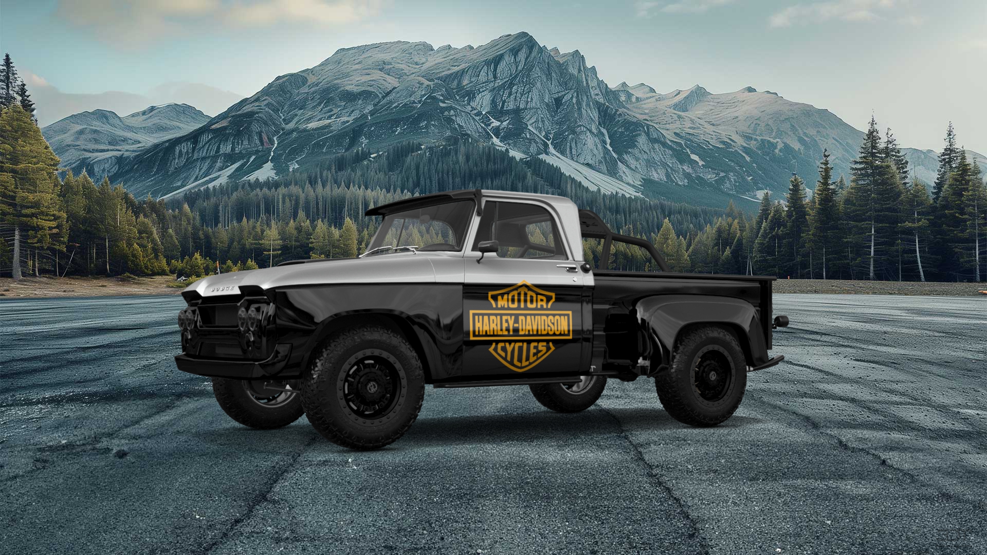 Dodge D-100 Stepside 2 Door pickup truck 1961 tuning