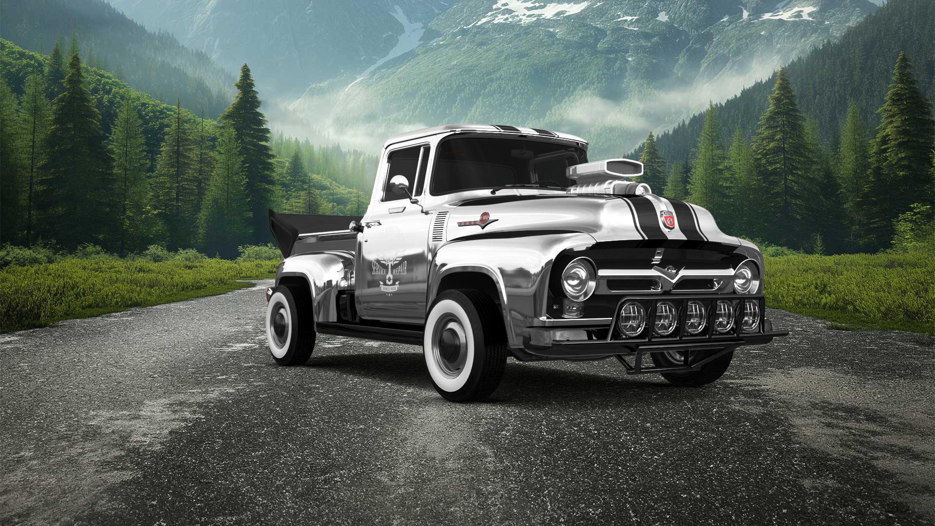 Ford F-100 2 Door truck 1956 tuning