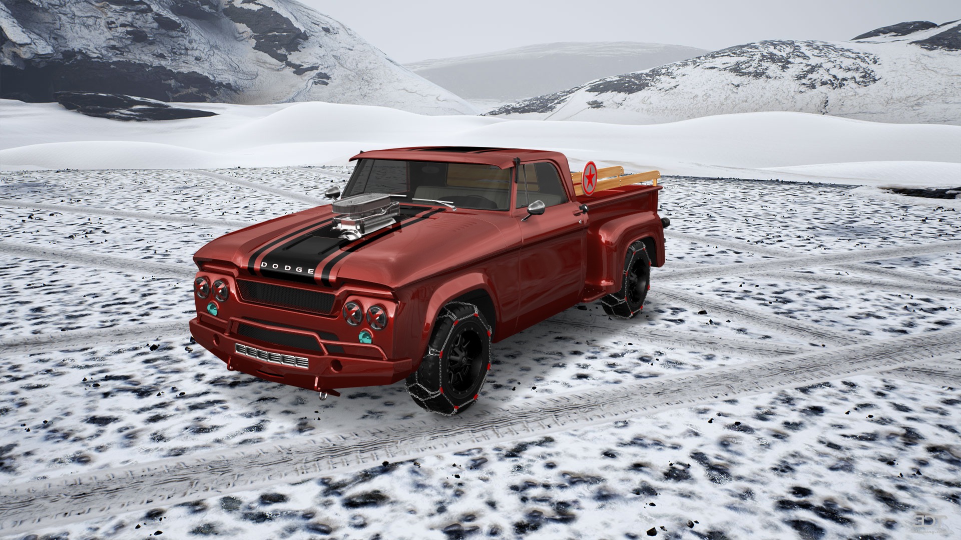 Dodge D-100 Stepside 2 Door pickup truck 1961 tuning