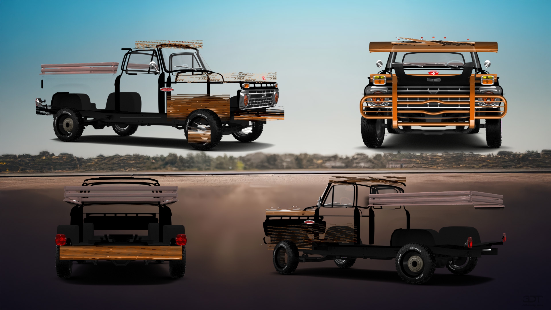 Ford F-100 Flareside 2 Door pickup truck 1961 Images