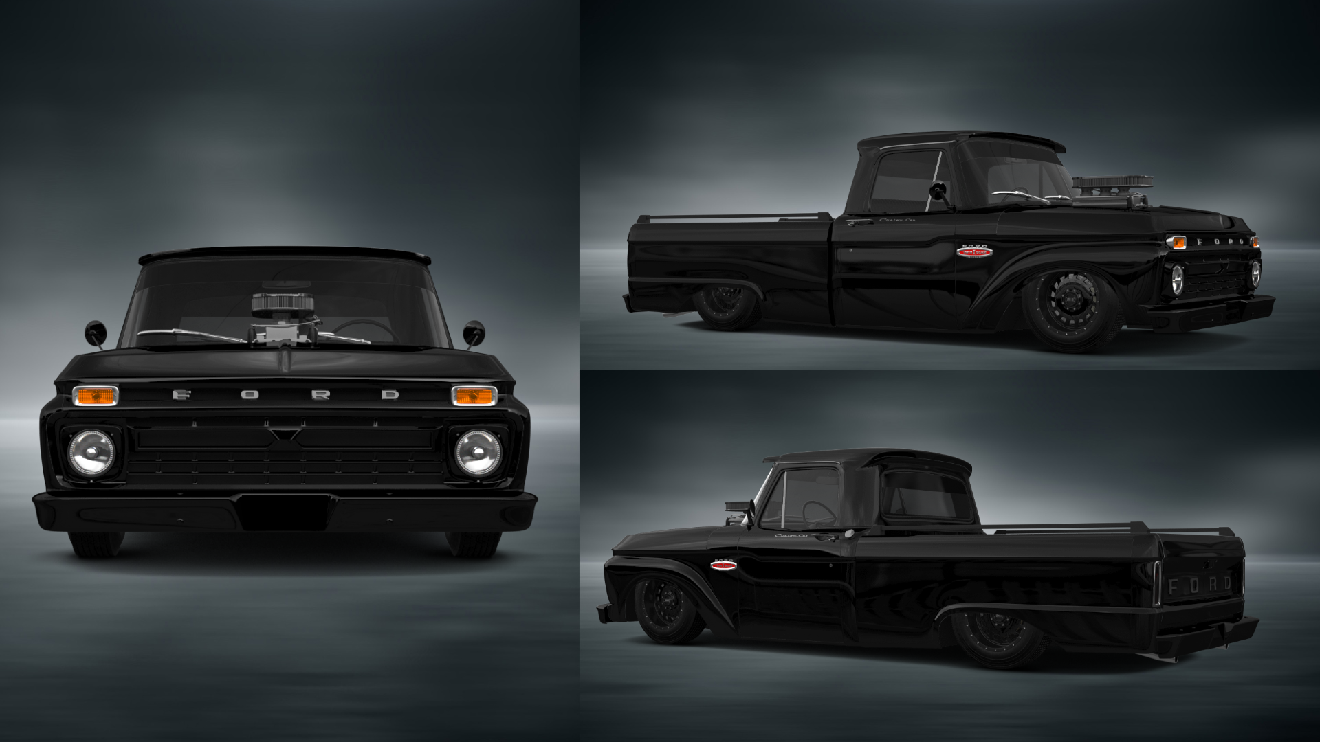 Ford F-100 Custom Cab 2 Door pickup truck 1966 tuning