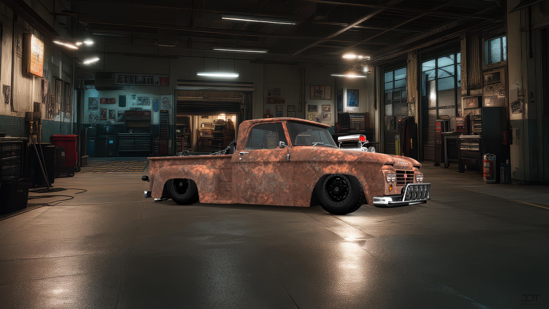 Dodge D-100 Stepside 2 Door pickup truck 1961 tuning