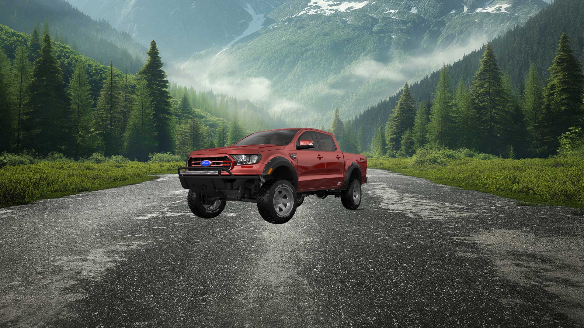 Ford Ranger 4 Door pickup truck 2019 tuning