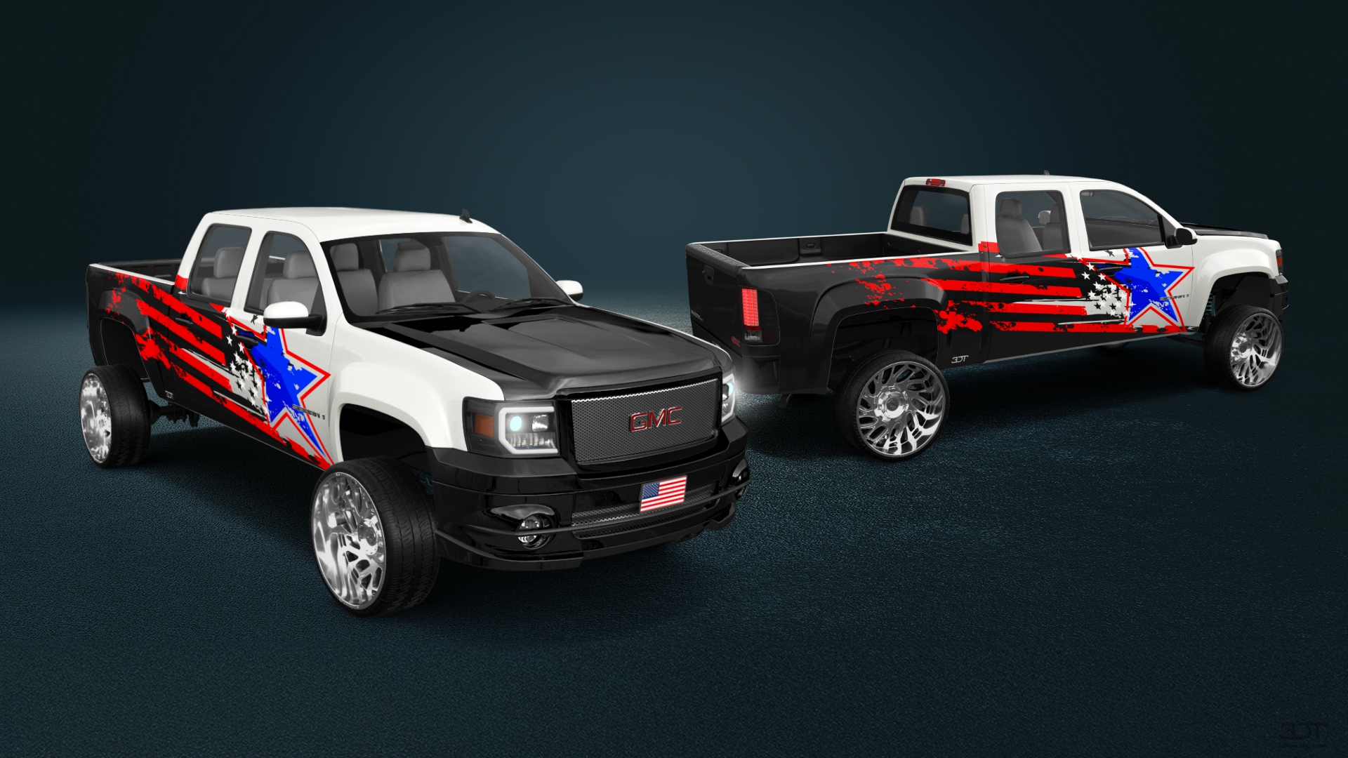 GMC Sierra 1500 Crew Cab 5.8 ft box 4 Door pickup truck 2007 tuning