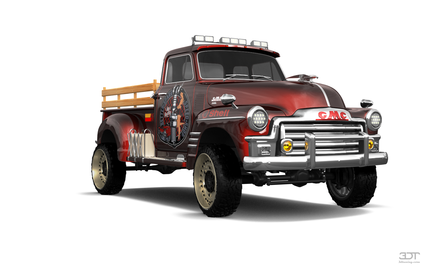 Tuning GMC 100 Stepside 2 Door pickup truck 1954