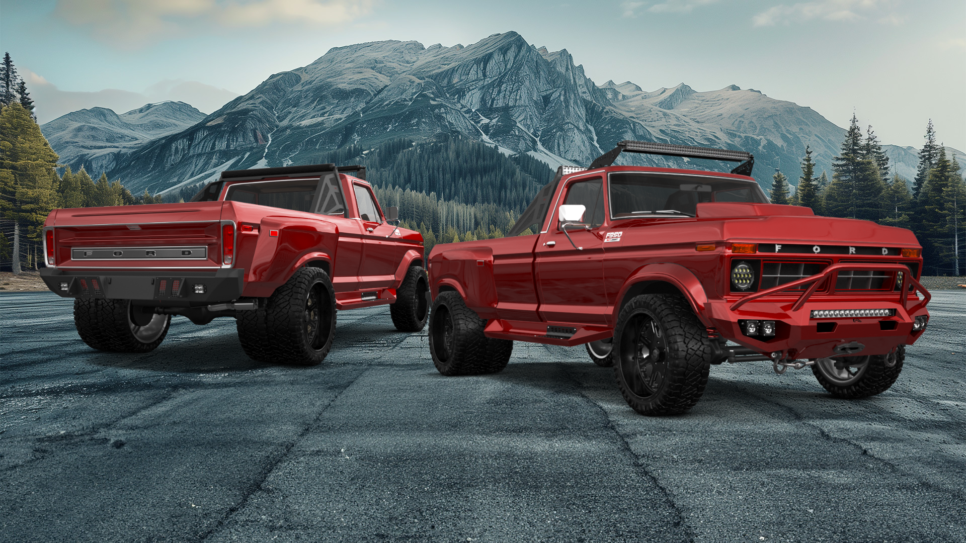 Ford F-350 Dually 2 Door pickup truck 1974 tuning