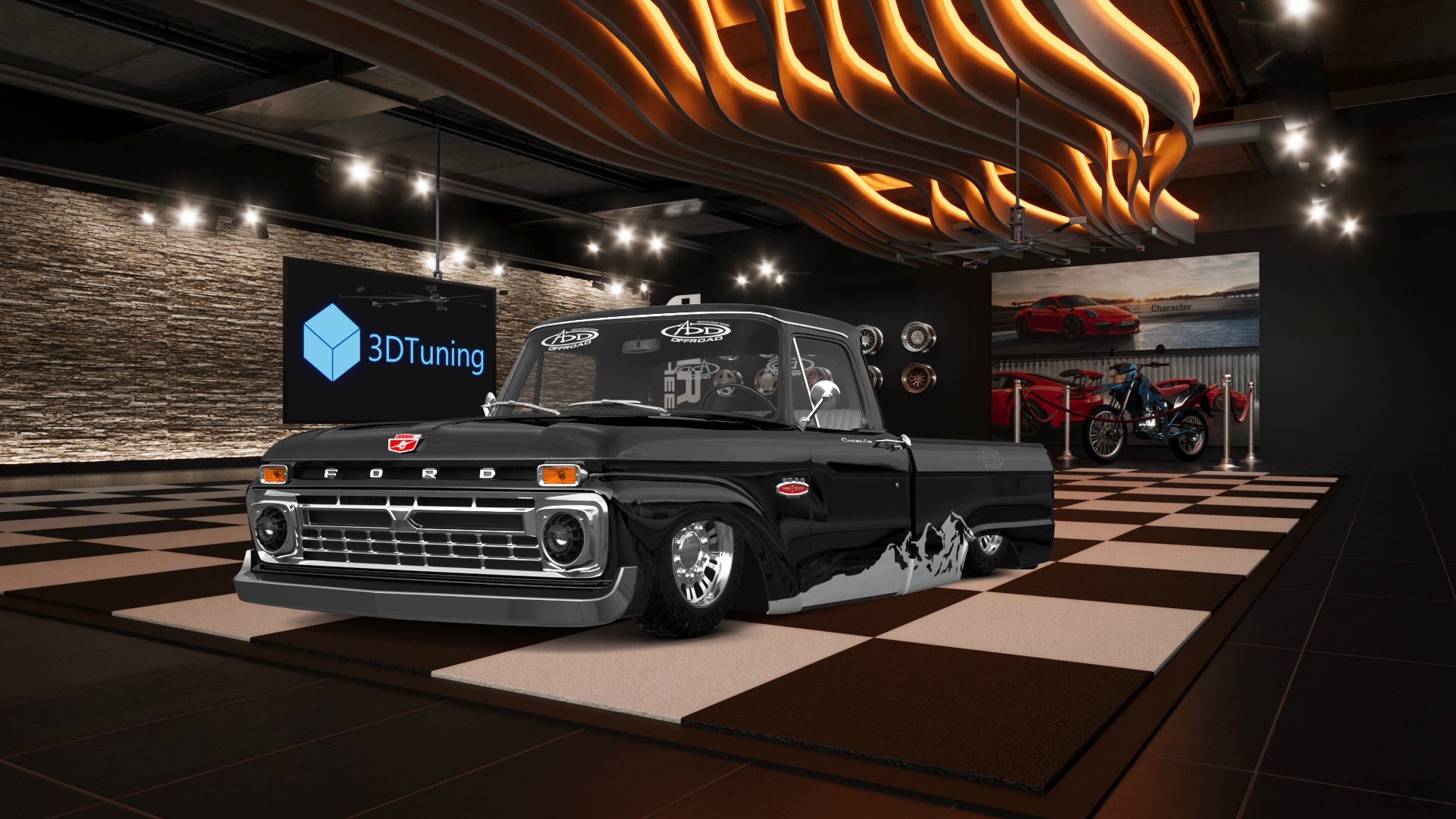 Ford F-100 Custom Cab 2 Door pickup truck 1966