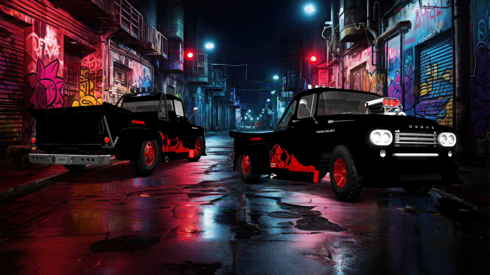 Dodge Power Wagon W300 2 Door pickup truck 1958 tuning