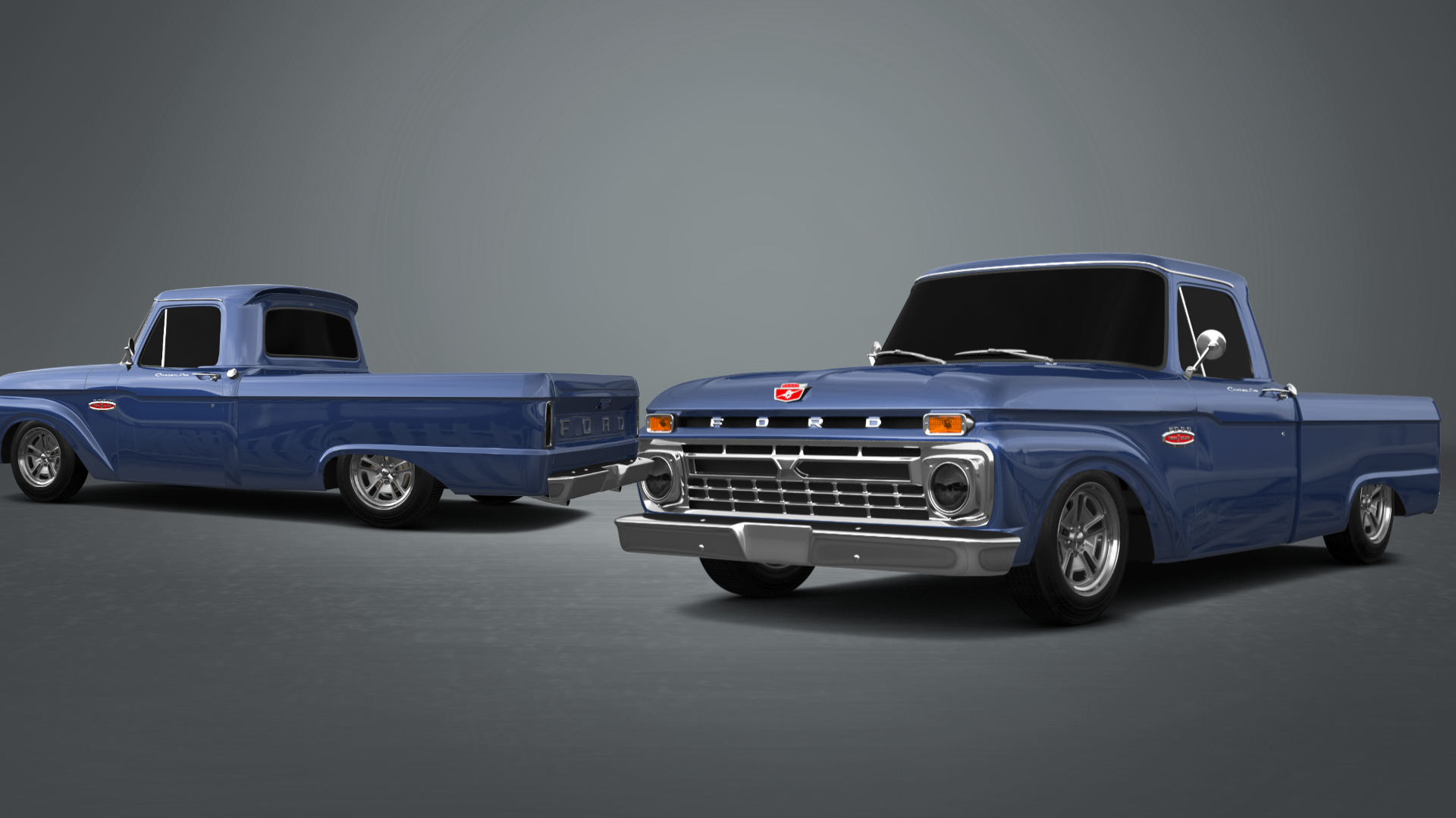 Ford F-100 Custom Cab 2 Door pickup truck 1966