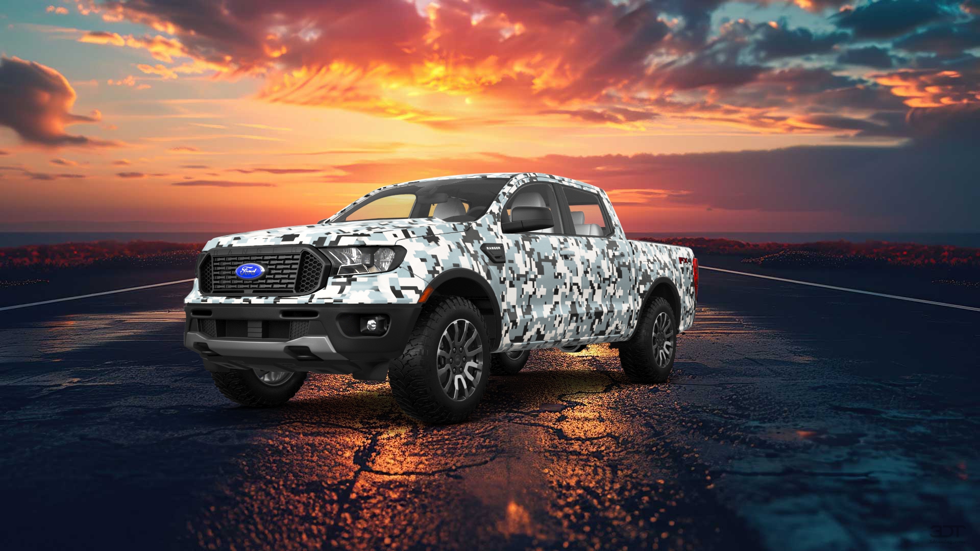 Ford Ranger 4 Door pickup truck 2019 tuning