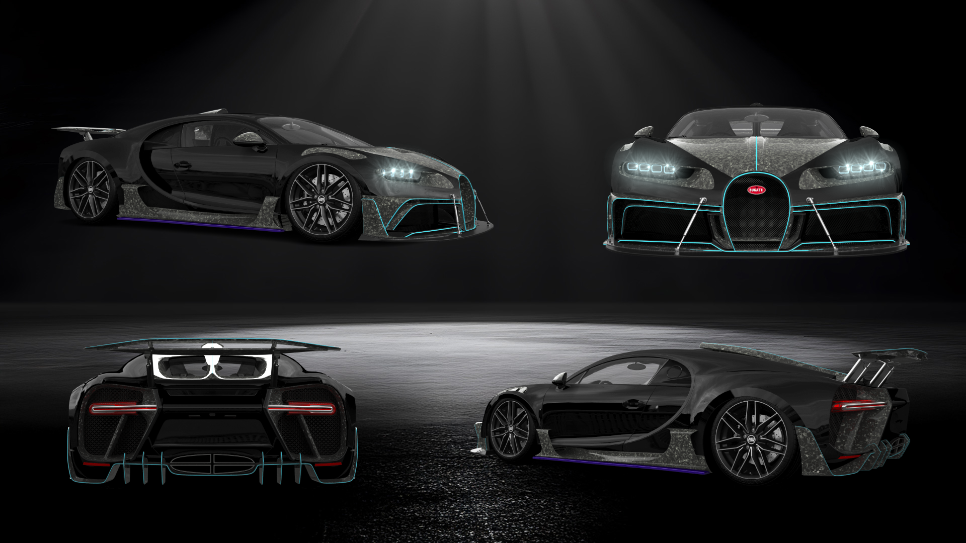 Bugatti Chiron 2 Door Coupe 2016 tuning