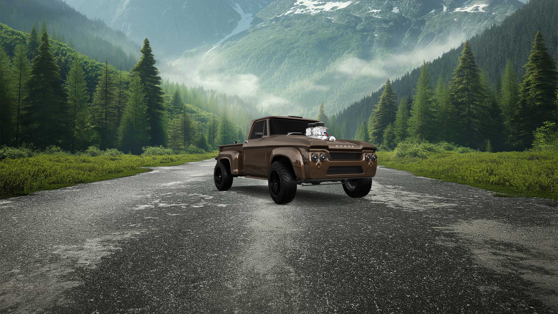 Dodge D-100 Stepside 2 Door pickup truck 1961 tuning