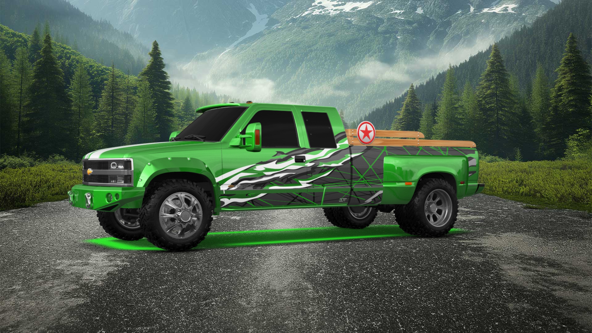 Chevrolet K3500 Extended Cab Pickup Truck 1988