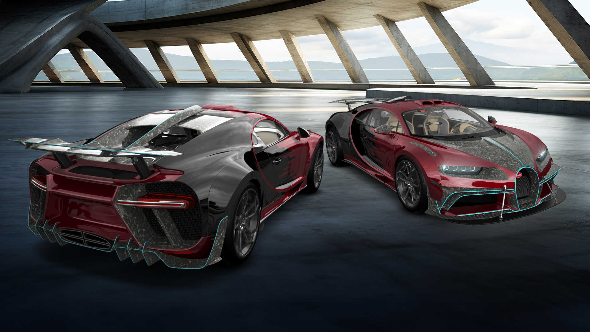Bugatti Chiron 2 Door Coupe 2016 tuning