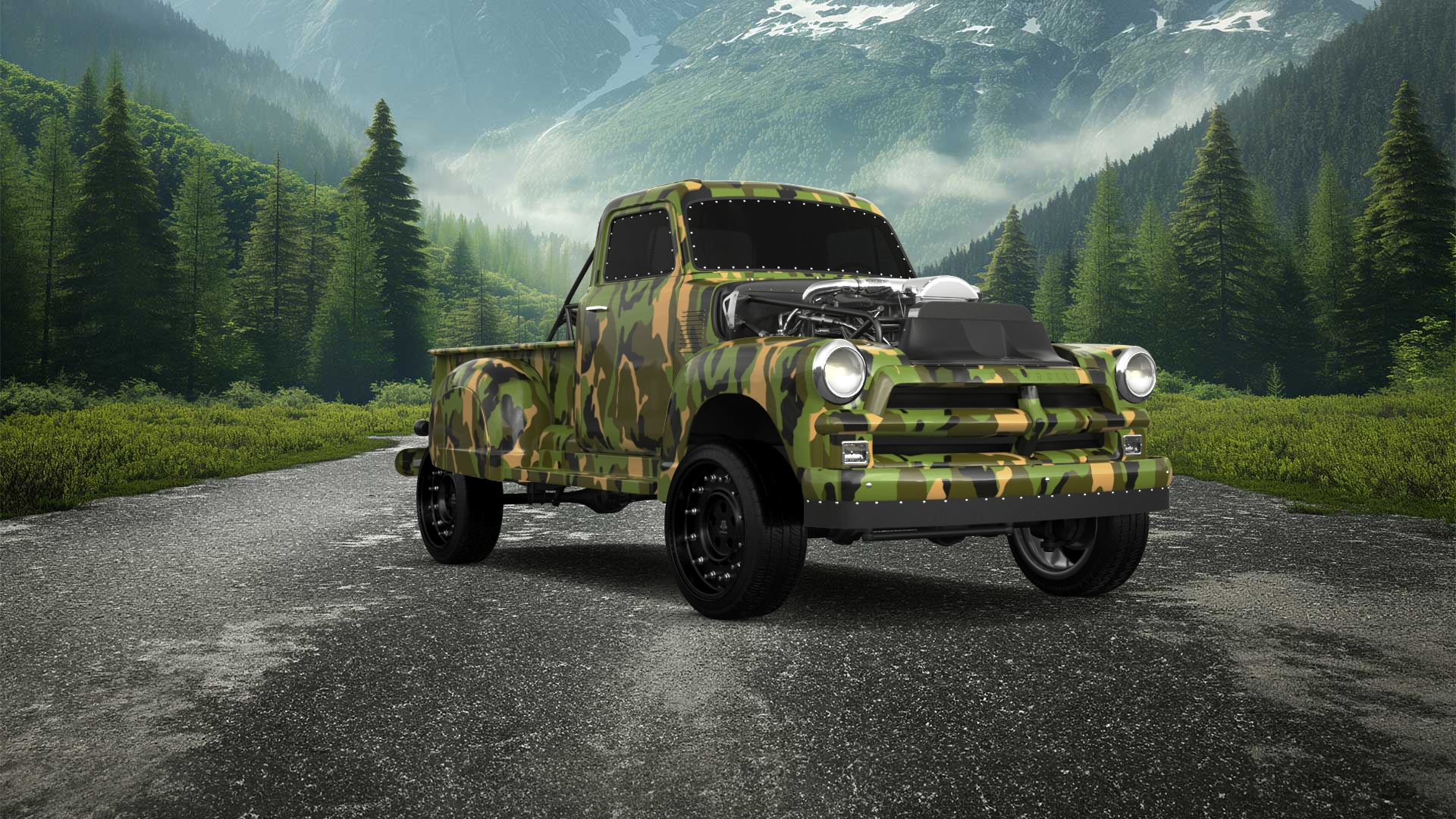 Chevrolet 3100 2 Door pickup truck 1954 tuning