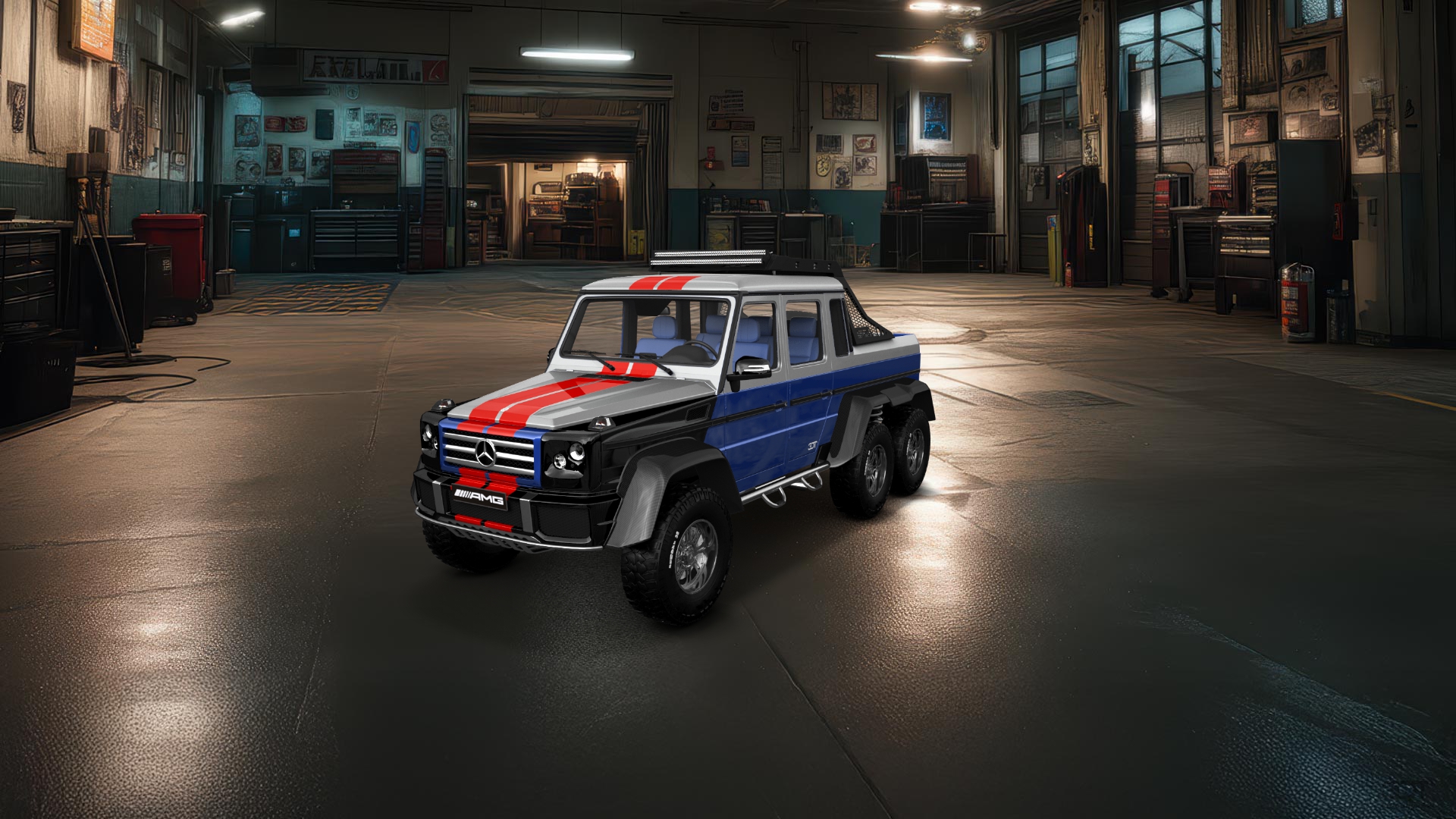 Mercedes G 63 AMG 6x6 4 Door pickup truck 2013 tuning