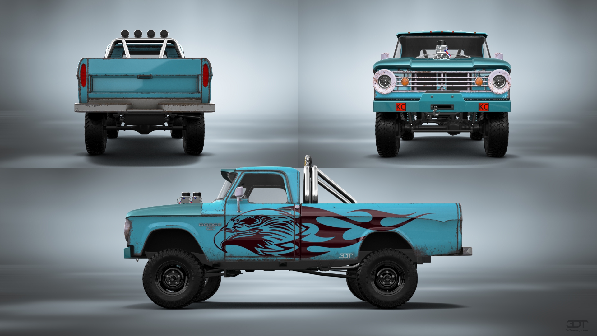 Dodge Power Wagon W200 2 Door pickup truck 1966