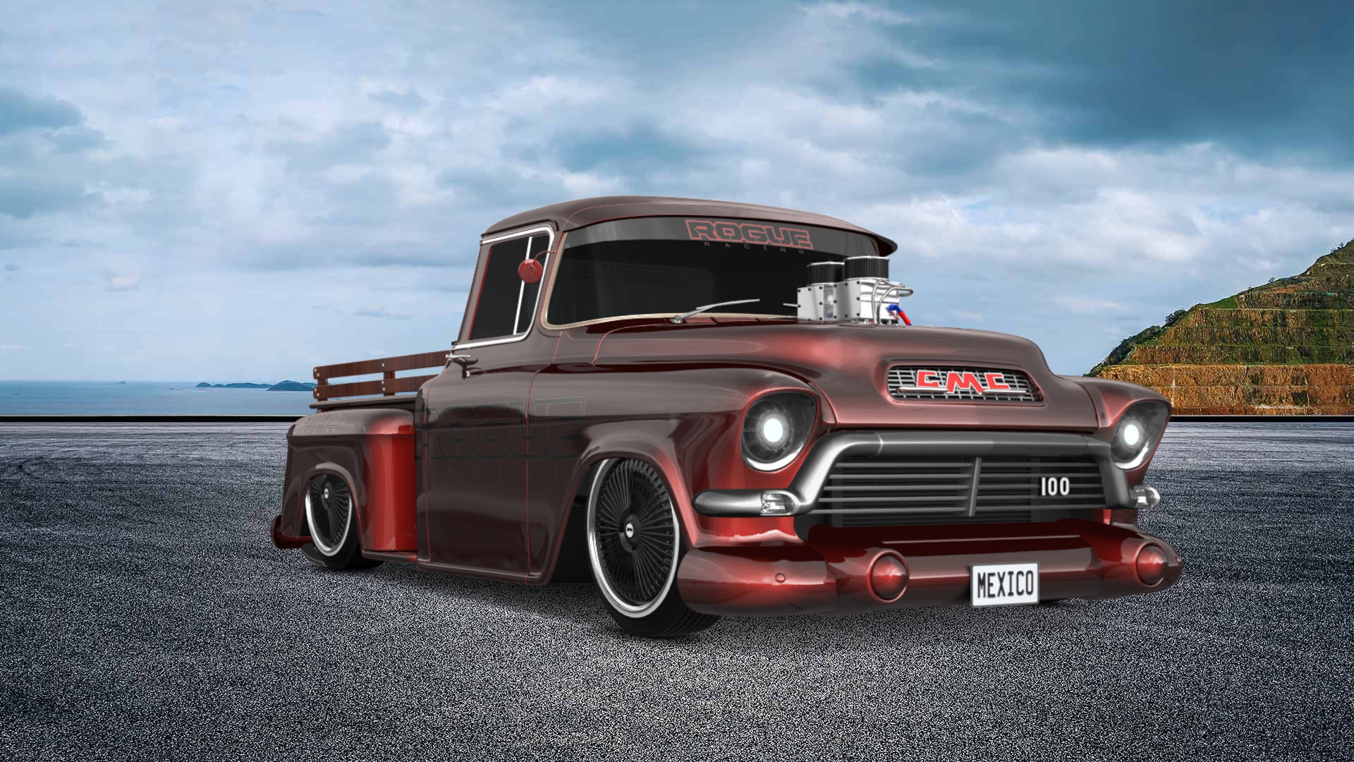 GMC 100 Stepside 2 Door pickup truck 1957 tuning