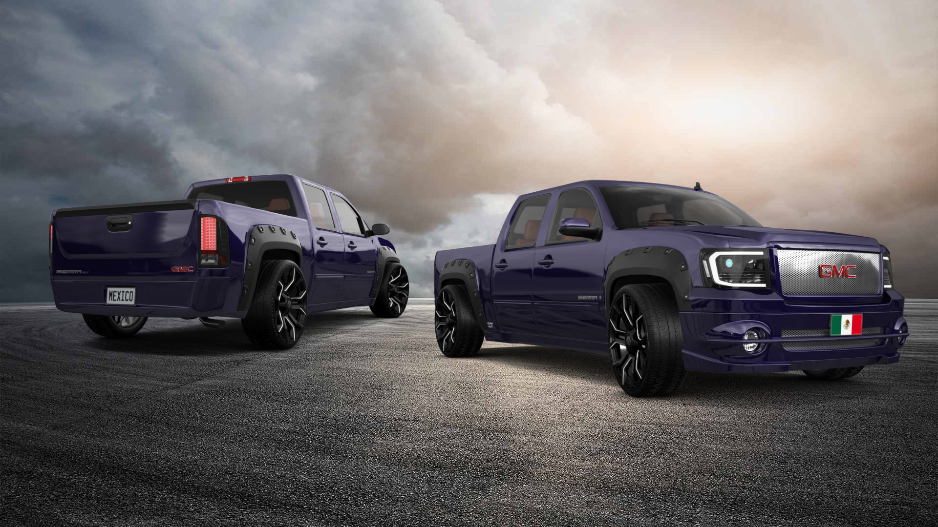 GMC Sierra 1500 Crew Cab 5.8 ft box 4 Door pickup truck 2007 tuning