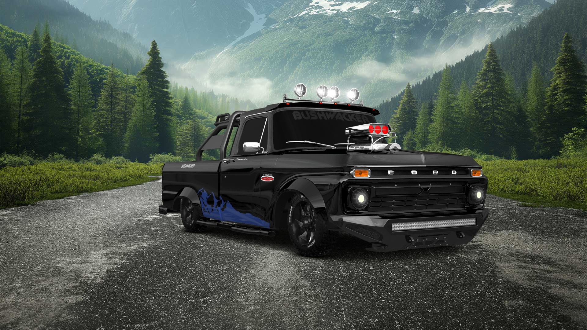 Ford F-100 Custom Cab 2 Door pickup truck 1966 tuning