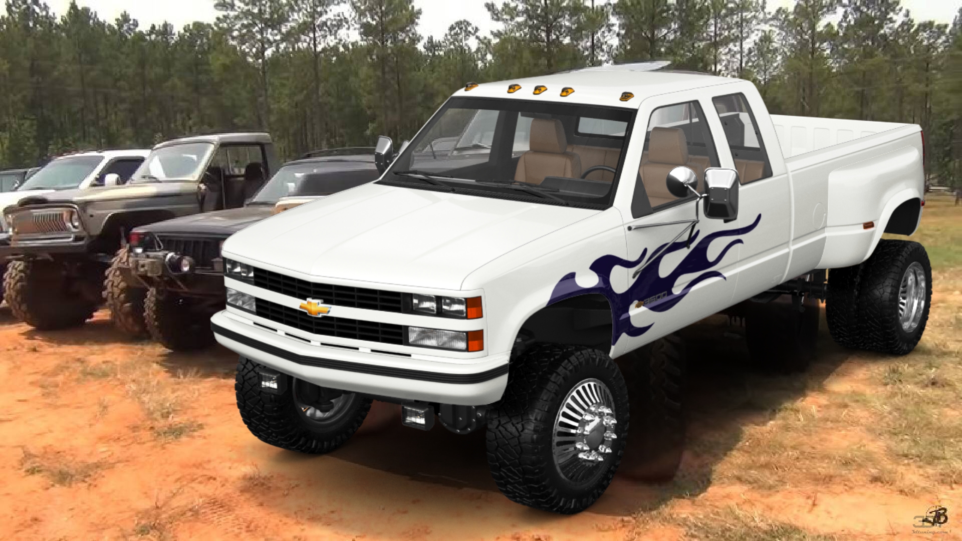 Chevrolet K3500 Extended Cab Pickup Truck 1988 tuning