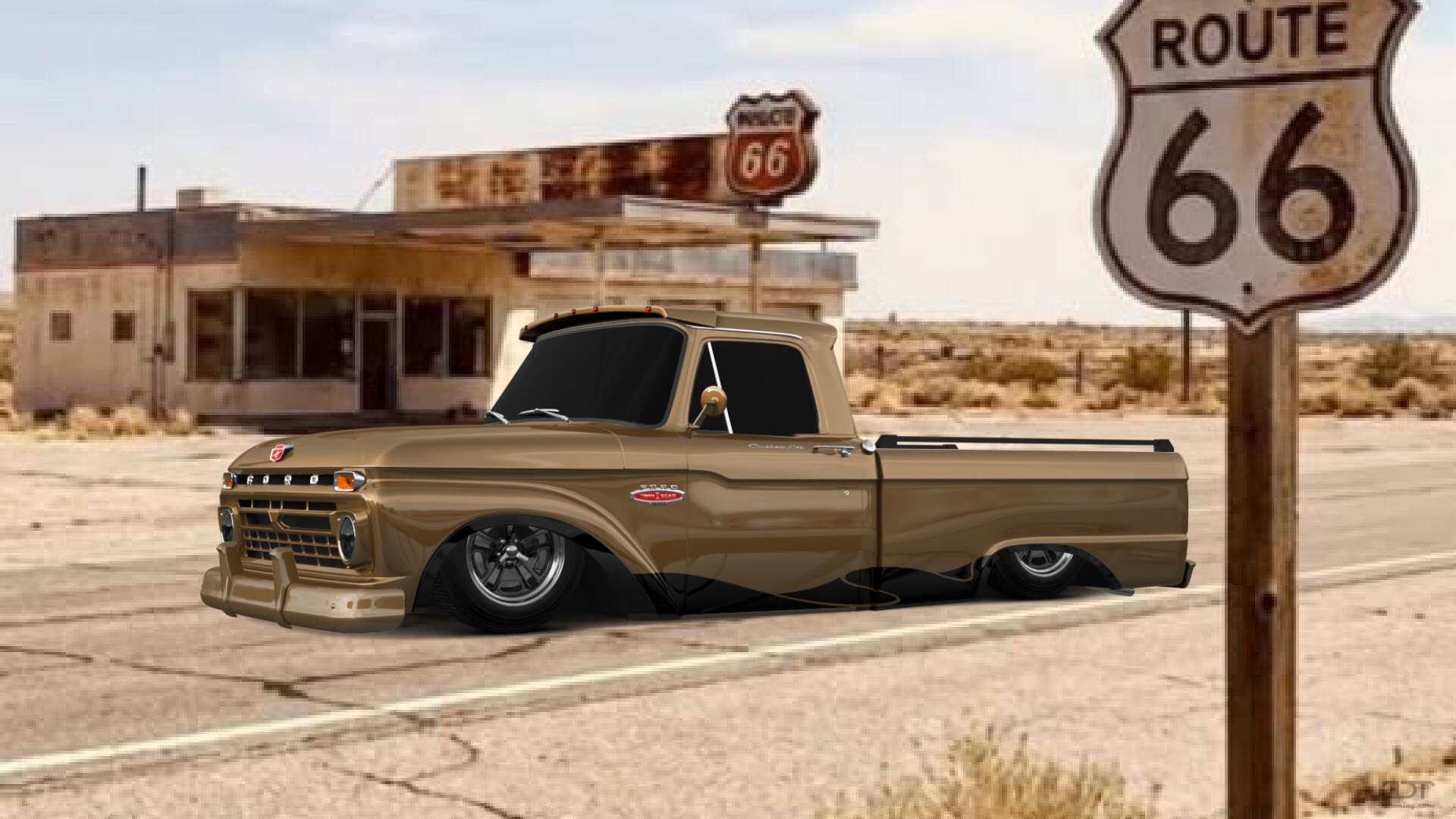 Ford F-100 Custom Cab 2 Door pickup truck 1966 tuning