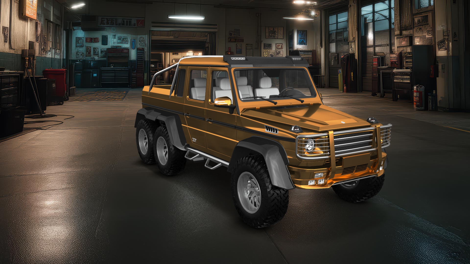 Mercedes G 63 AMG 6x6 4 Door pickup truck 2013 tuning