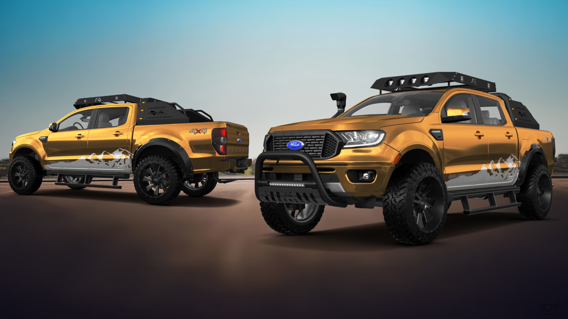 Ford Ranger 4 Door pickup truck 2019 tuning