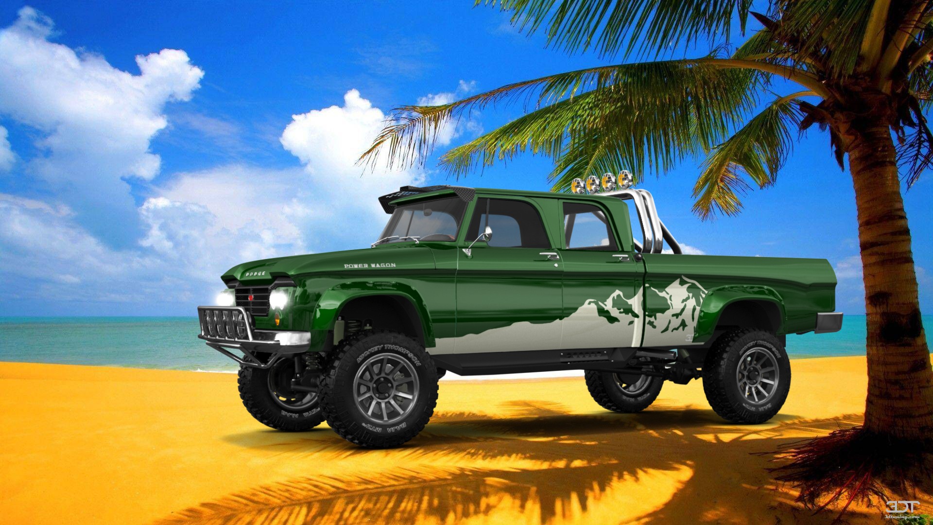 Dodge Power Wagon 4 Door pickup truck 1964 tuning