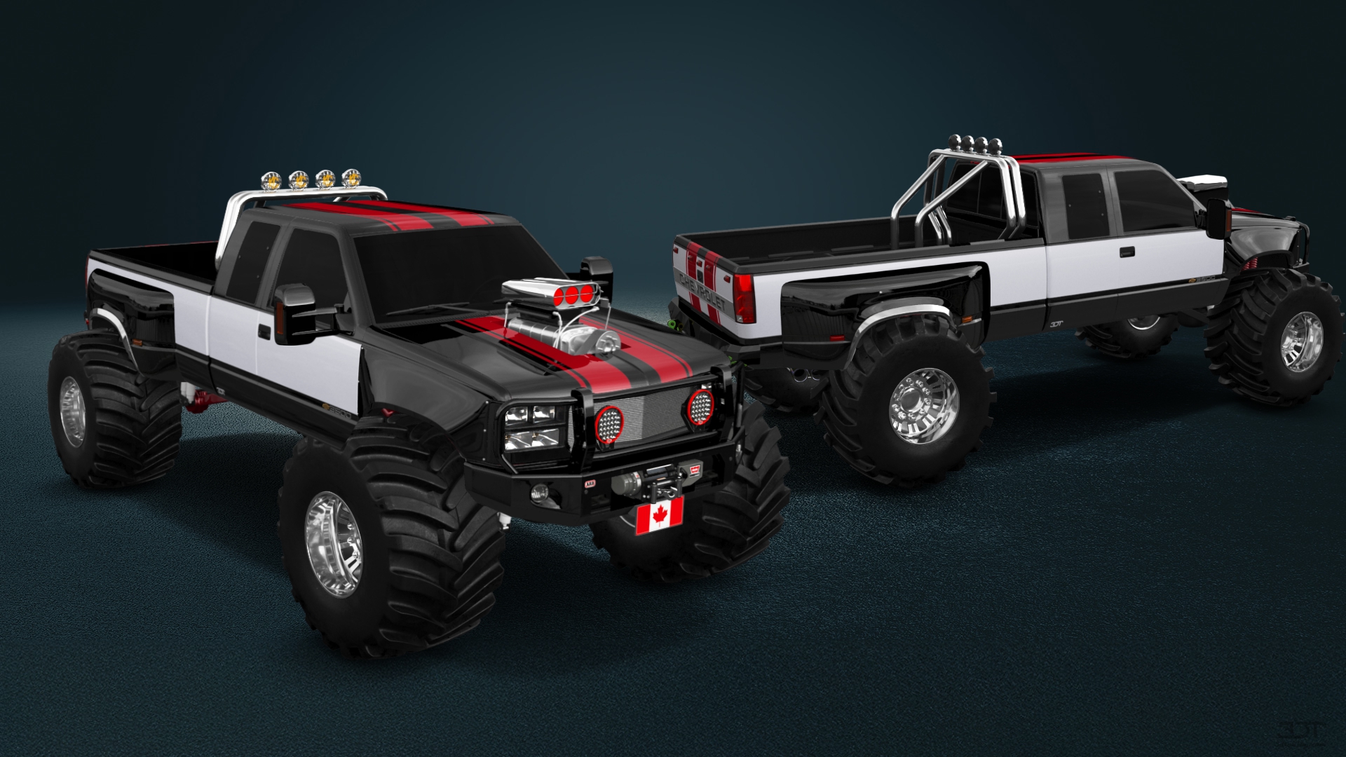 Chevrolet K3500 Extended Cab Pickup Truck 1988