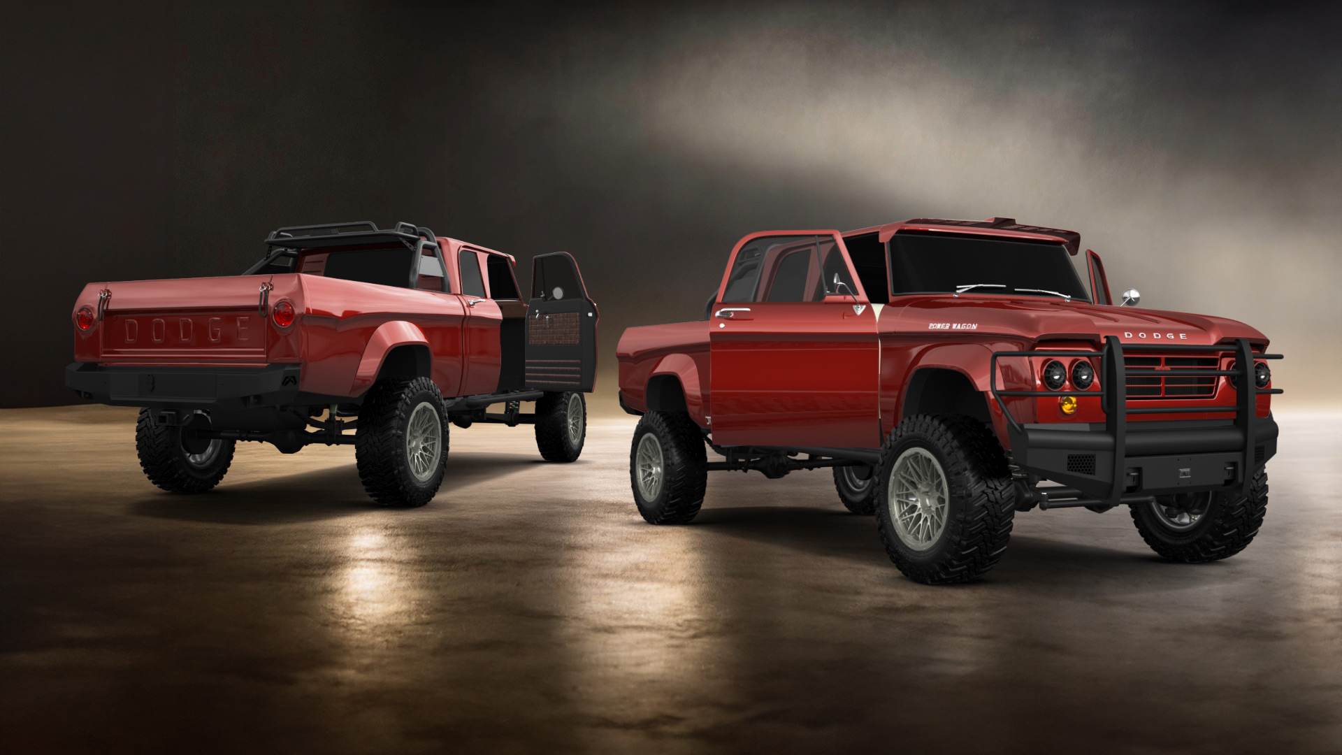 Dodge Power Wagon 4 Door pickup truck 1964 tuning