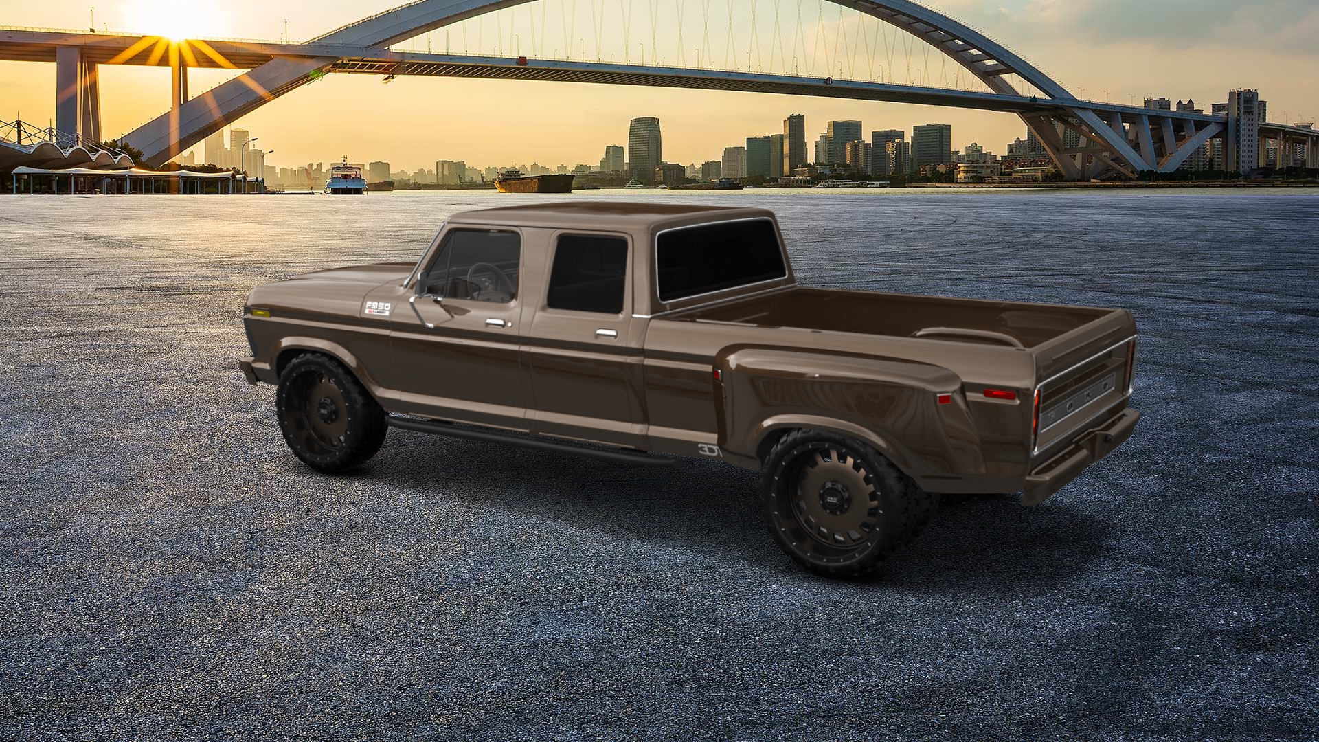 Ford F-350 Dually 4 Door pickup truck 1973 tuning