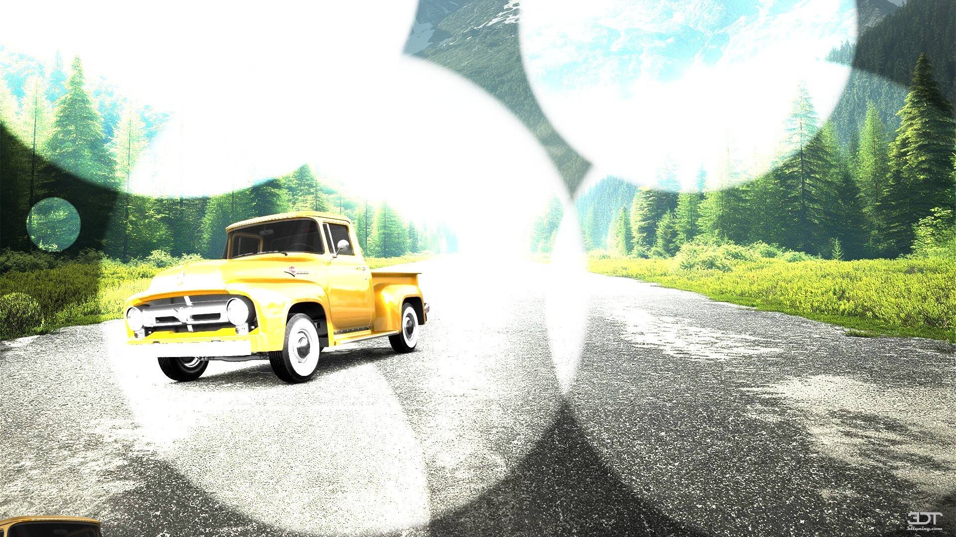 Tuning Ford F-100 2 Door truck 1956